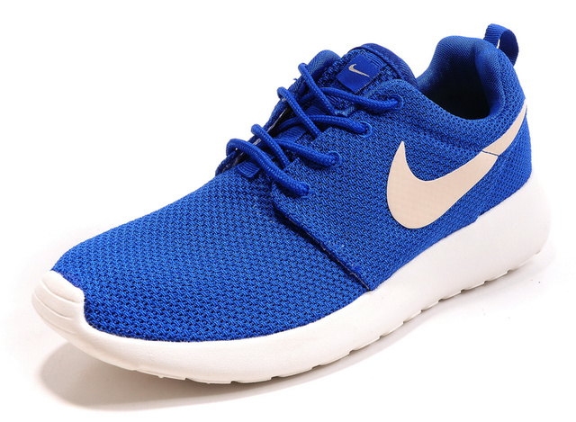 nike roshe run classicnike Roshe running chaussures hommes blancs bleu (1)